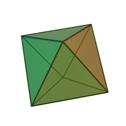 Octahedron 8 faces, triangles {3,4}}