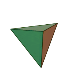 Tetrahedron, 4 faces, triangles {3,3}